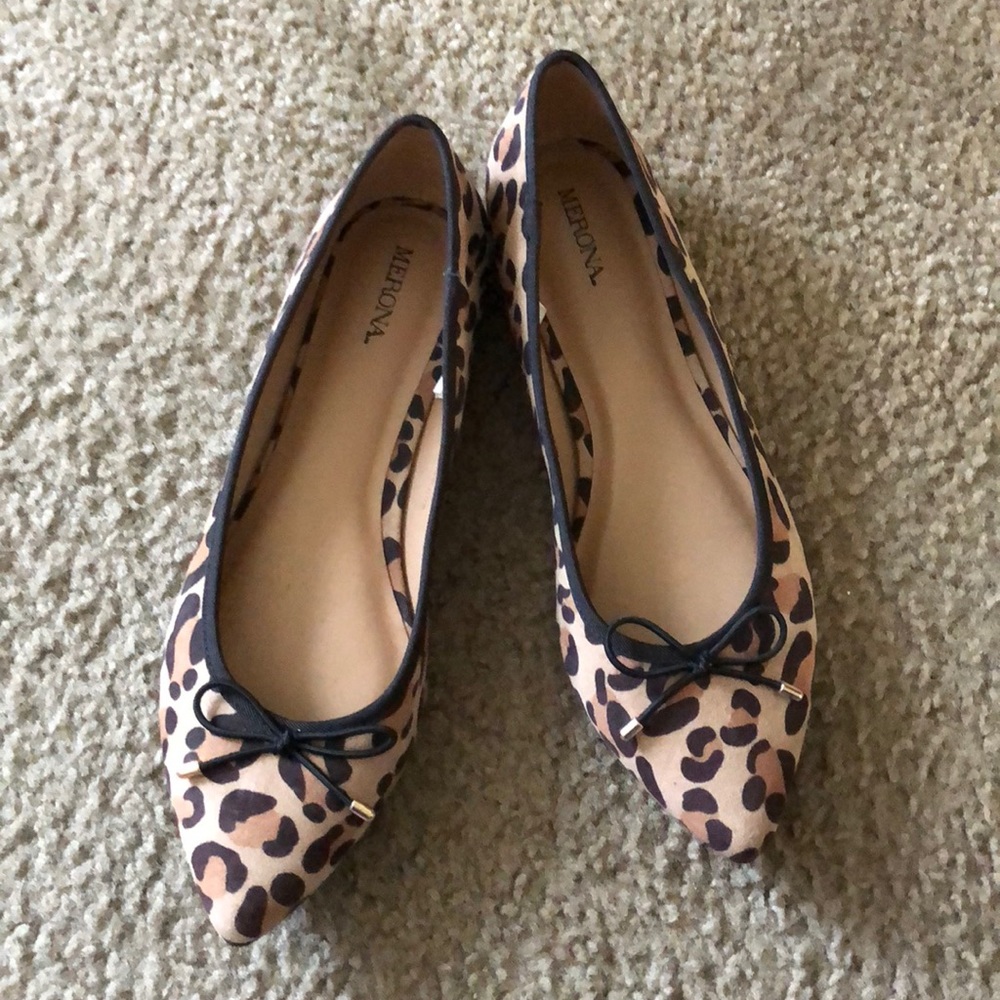 Leopard print flats